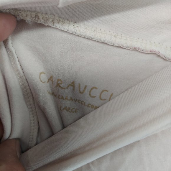 caraucci fold over jogger pants size large beige - Picture 5 of 9